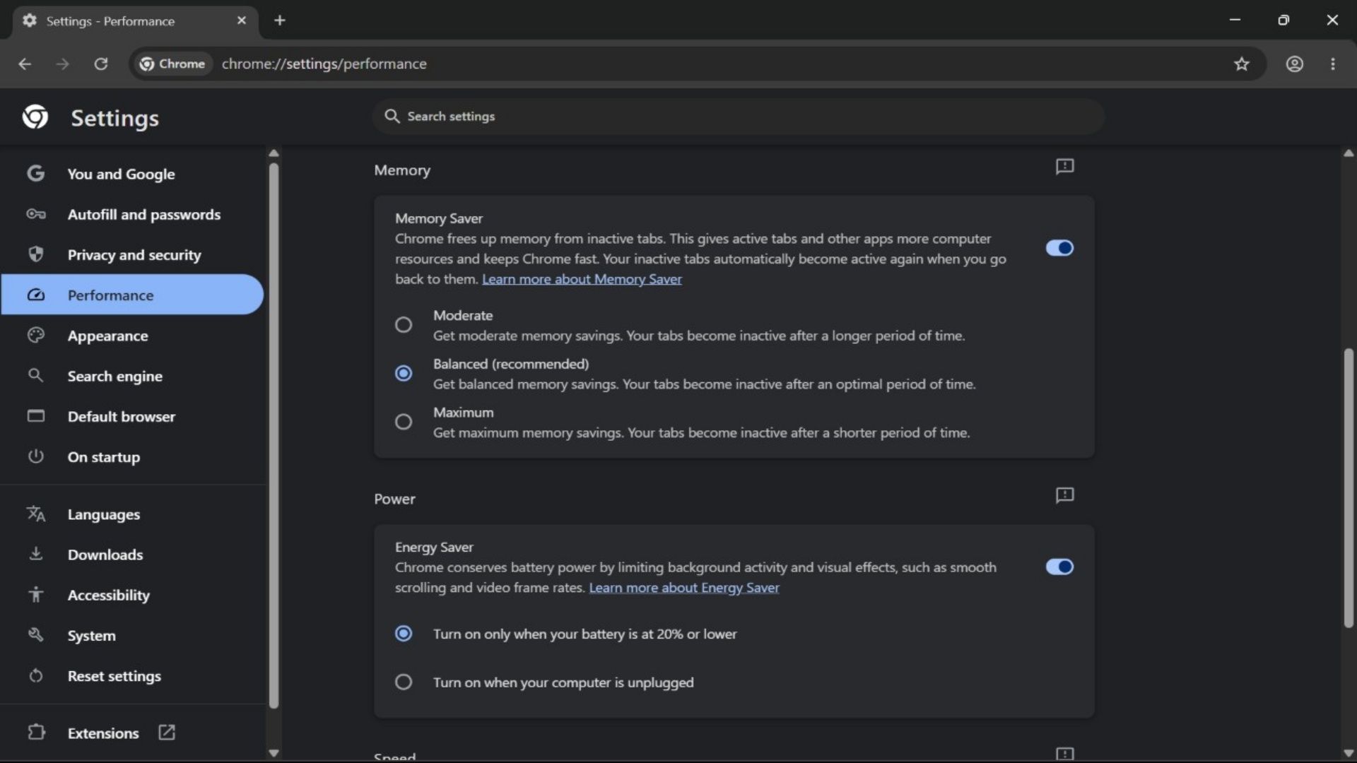 I stopped Google Chrome from slowing down my laptop by changing this ...