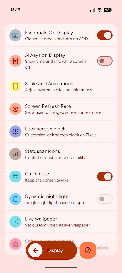 I discovered a Just right Lock similar for Pixel, and the sophisticated tweaks have modified the entirety home menu in essentials app