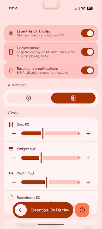 I discovered a Just right Lock similar for Pixel, and the sophisticated tweaks have modified the entirety always on display settings in essentials app