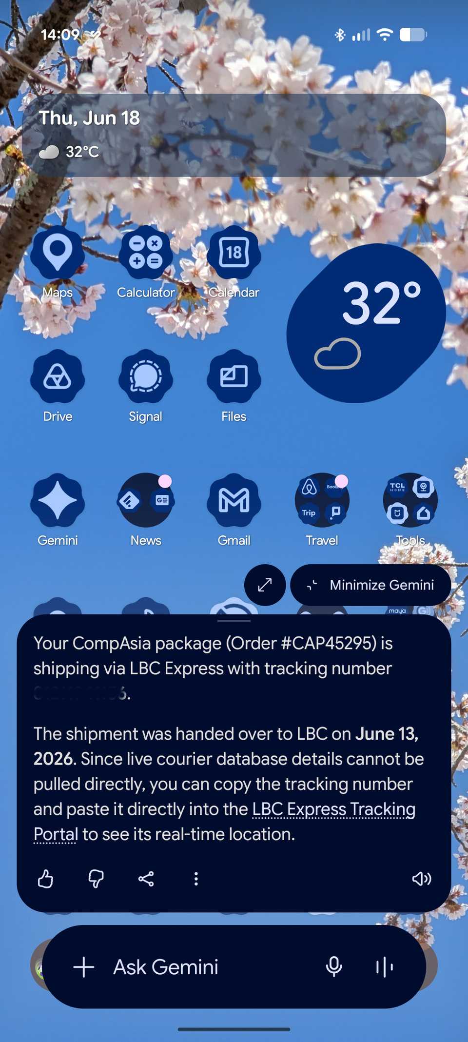 Gemini feature use @ app in prompt