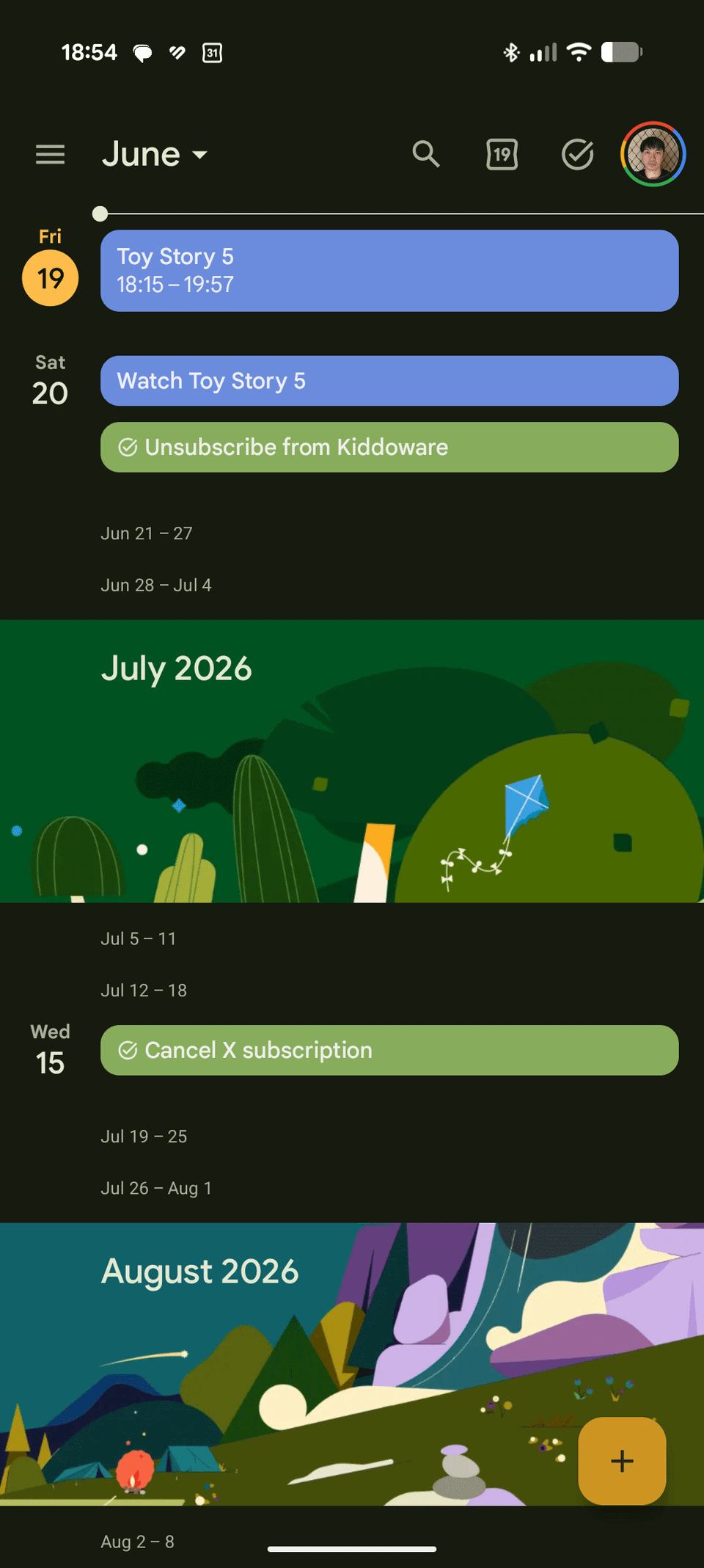 Calendario di Google Pixel 9 Pro XL in visualizzazione Pianificazione e Agenda