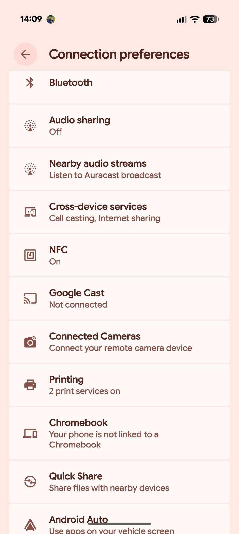 Finding the NFC settings