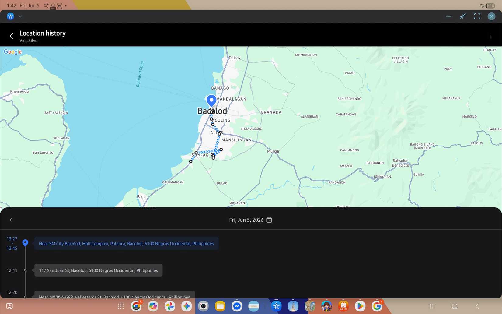 Location History tracking feature on Samsung SmartThings app