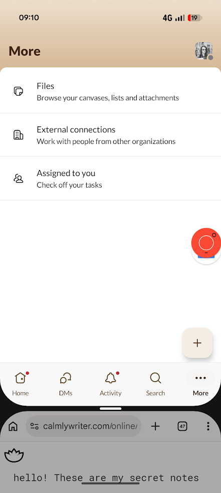 split screen apps in android 17 with bubbled app on right