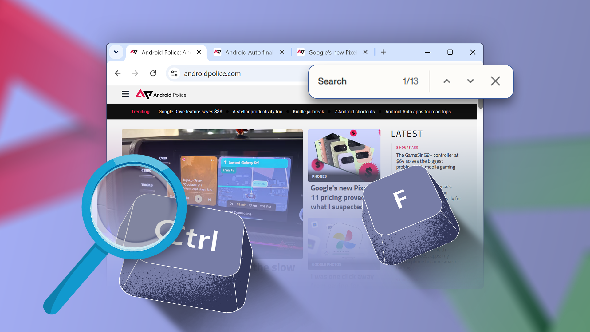 I stopped opening the wrong Chrome tab after finding this Ctrl + F upgrade