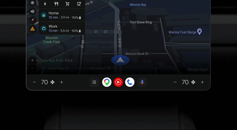 Uma demonstração do Gemini respondendo perguntas com base no manual do carro