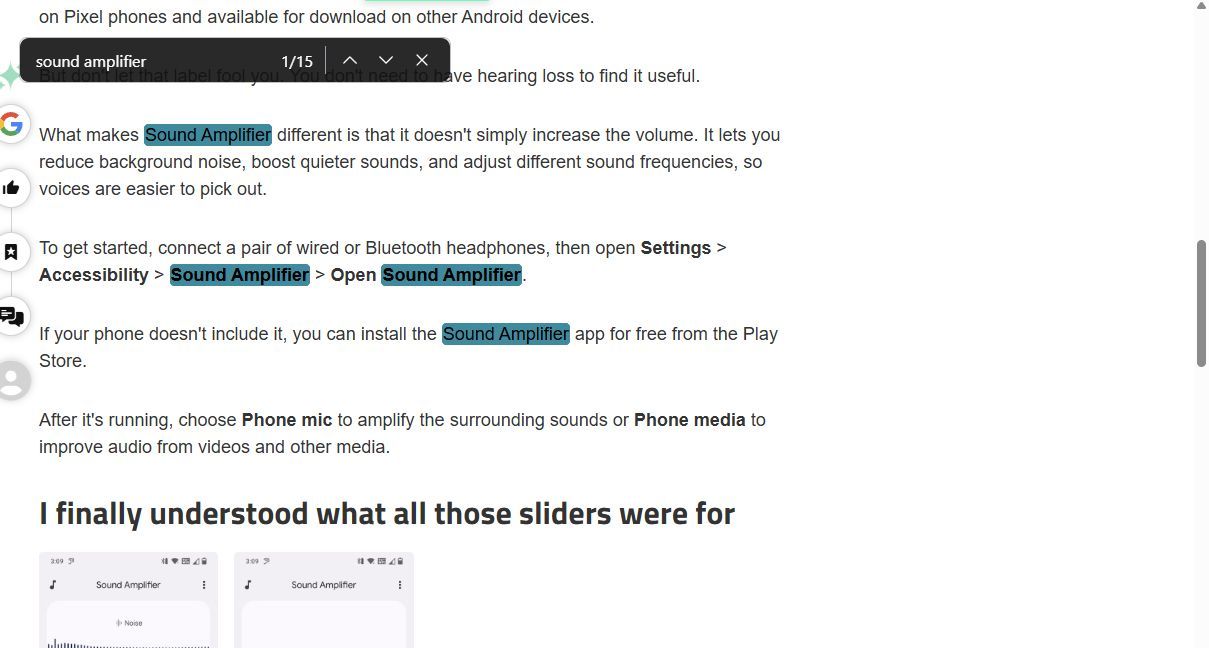 Screenshot showing how to use the Ctrl-F Plus extension in Chrome