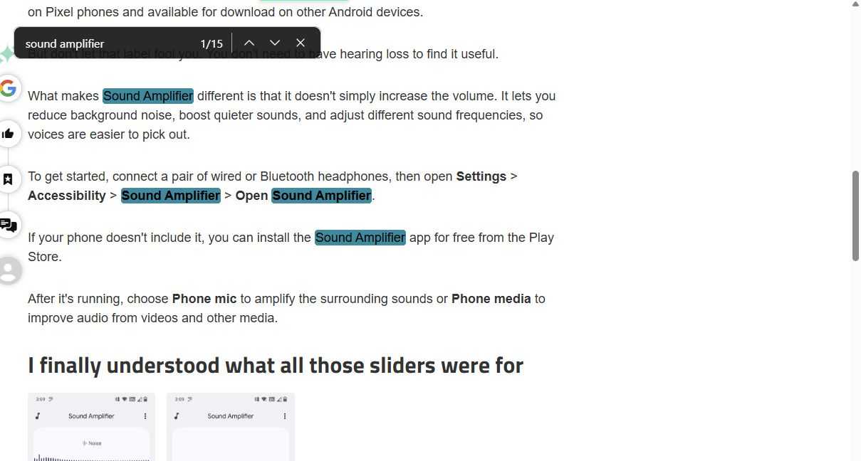 Screenshot showing how to use the Ctrl-F Plus extension in Chrome