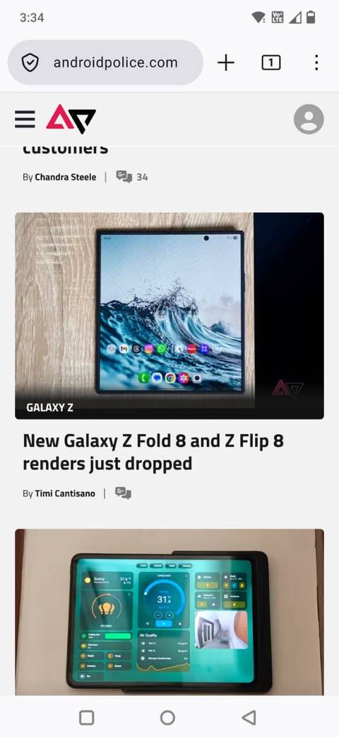 Screenshot showing the Firefox browser on Android