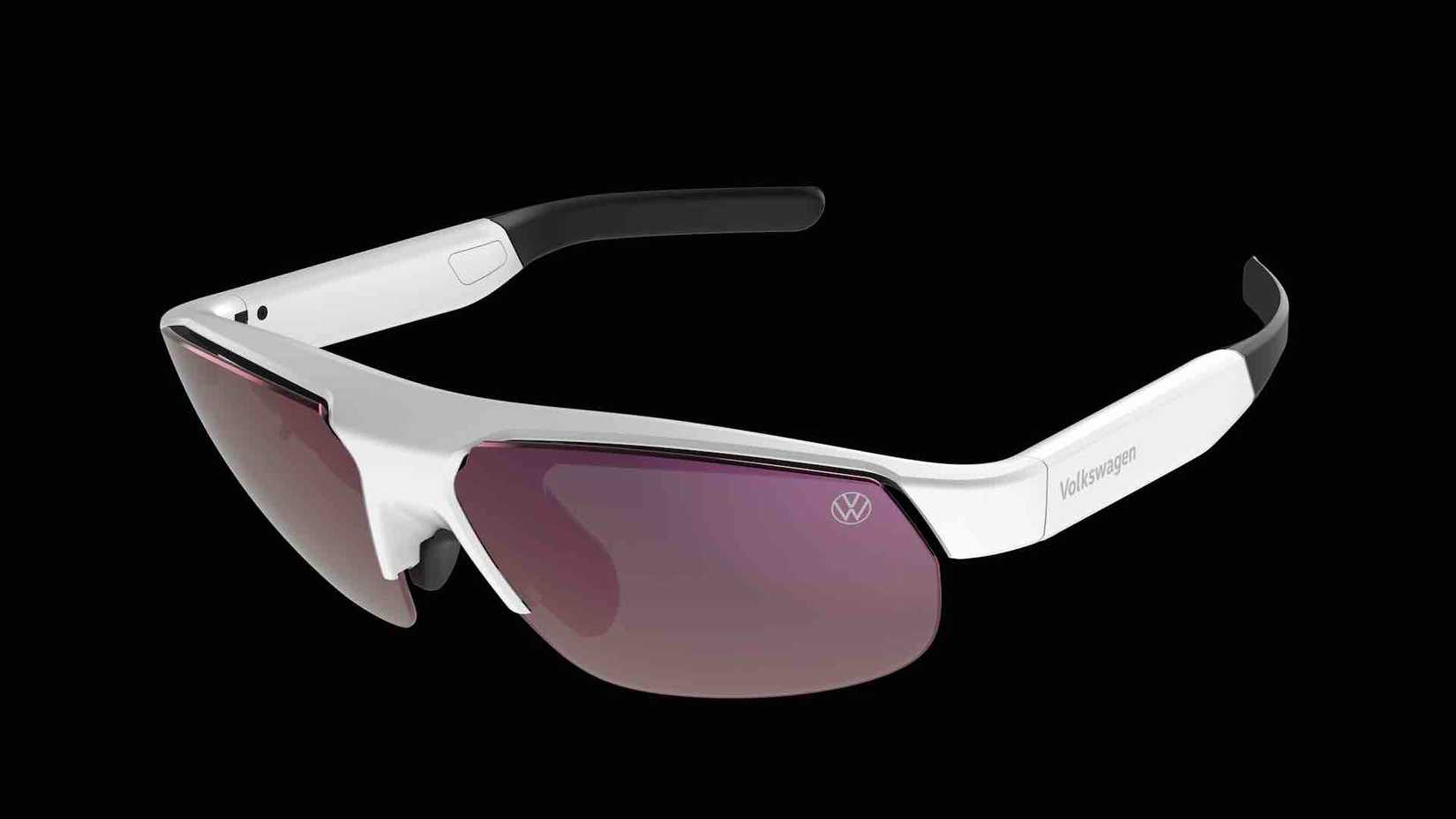 A promotional image of the N+ Volkswagen eBike's smartglasses