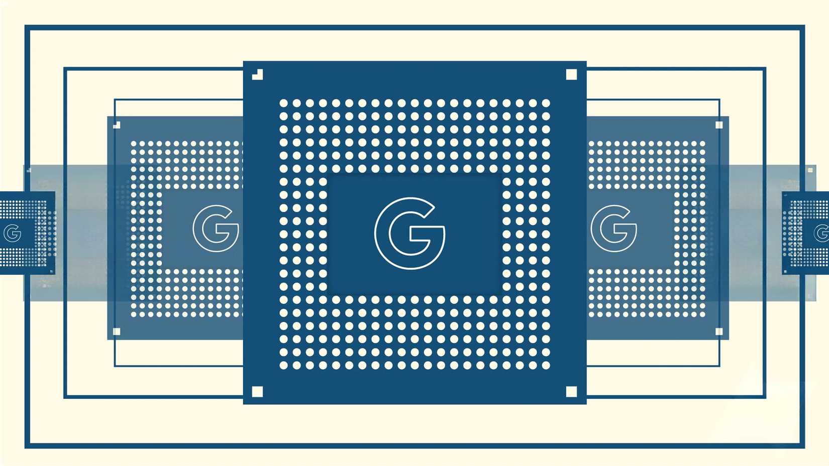 Uma ilustração do Google Tensor Chip
