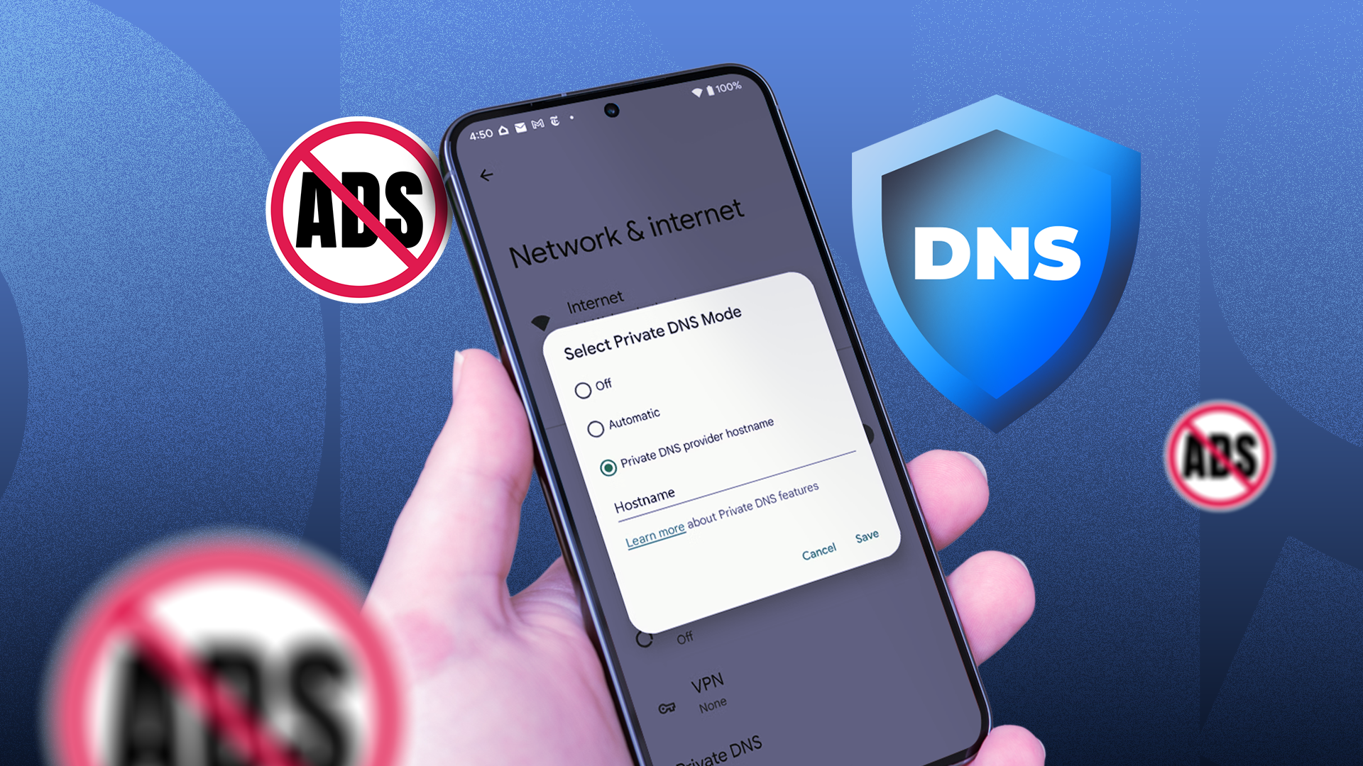 I stopped using third-party adblock VPNs after discovering Android's built-in Private DNS toggle