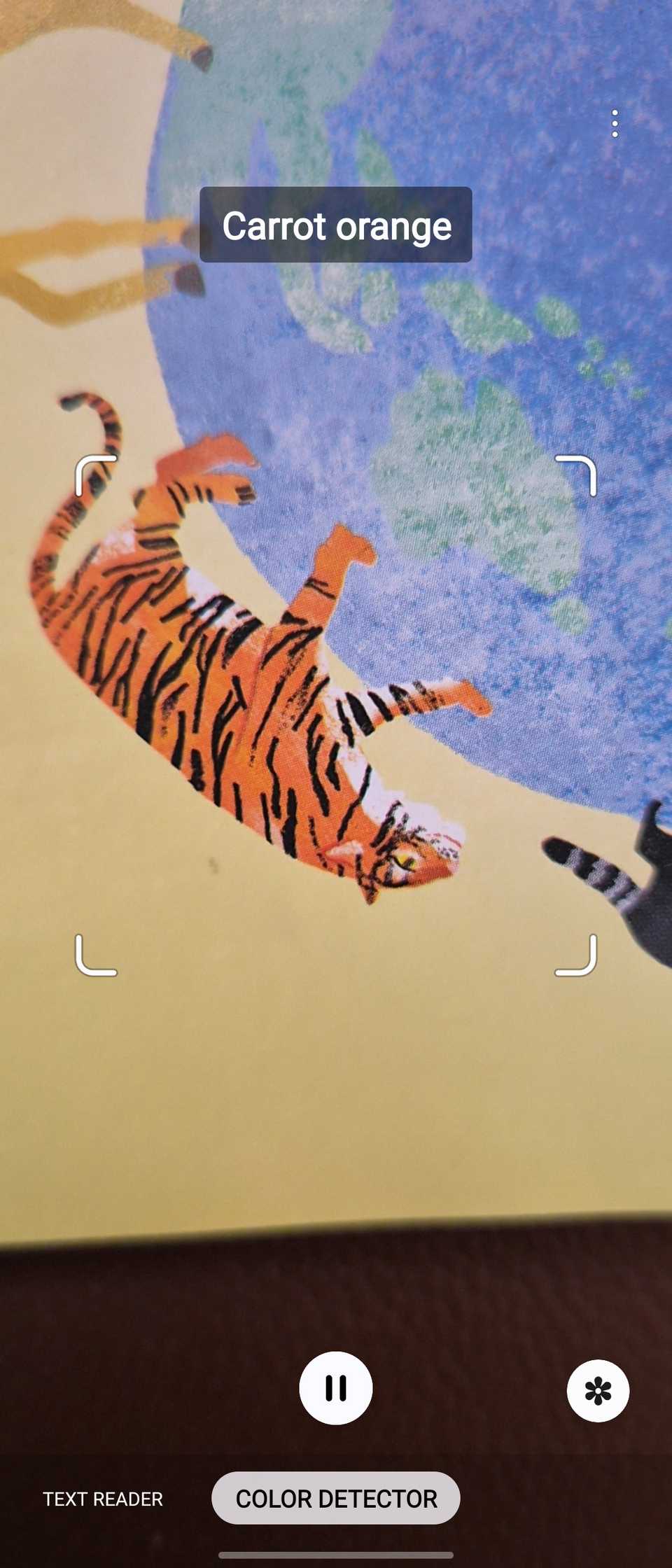 Samsung Camera app using Bixby Vision' color detector