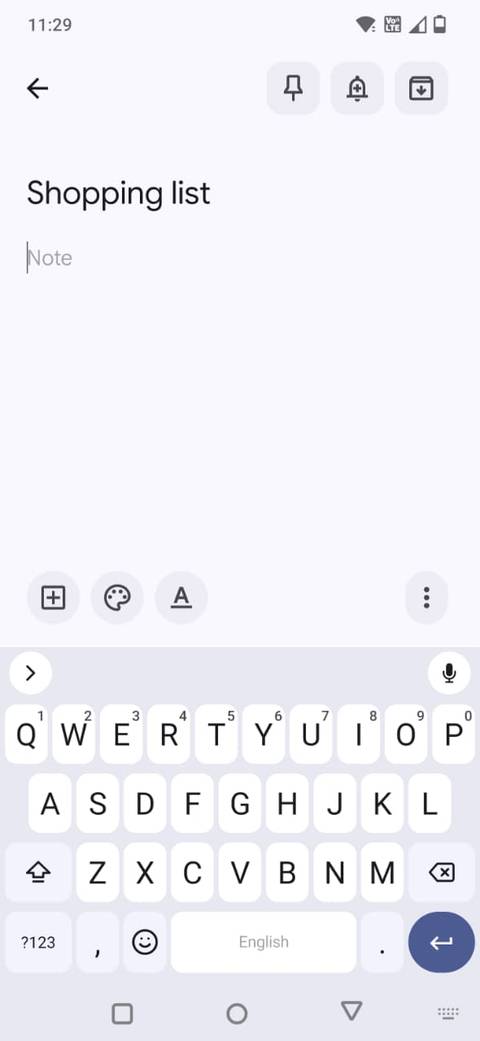 Screenshot showing the FUTO keyboard