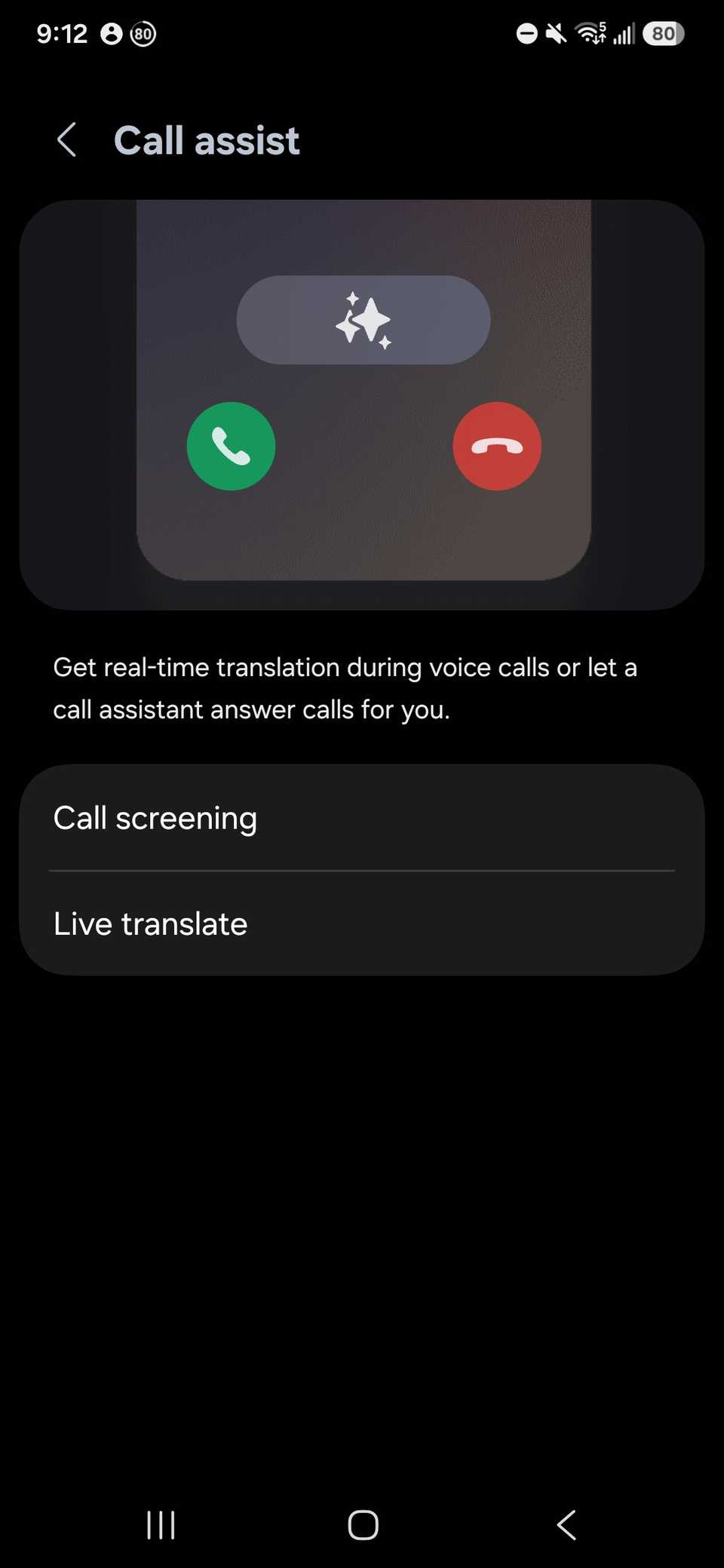Two Galaxy AI Call Assist features that include Call screening and Live translate