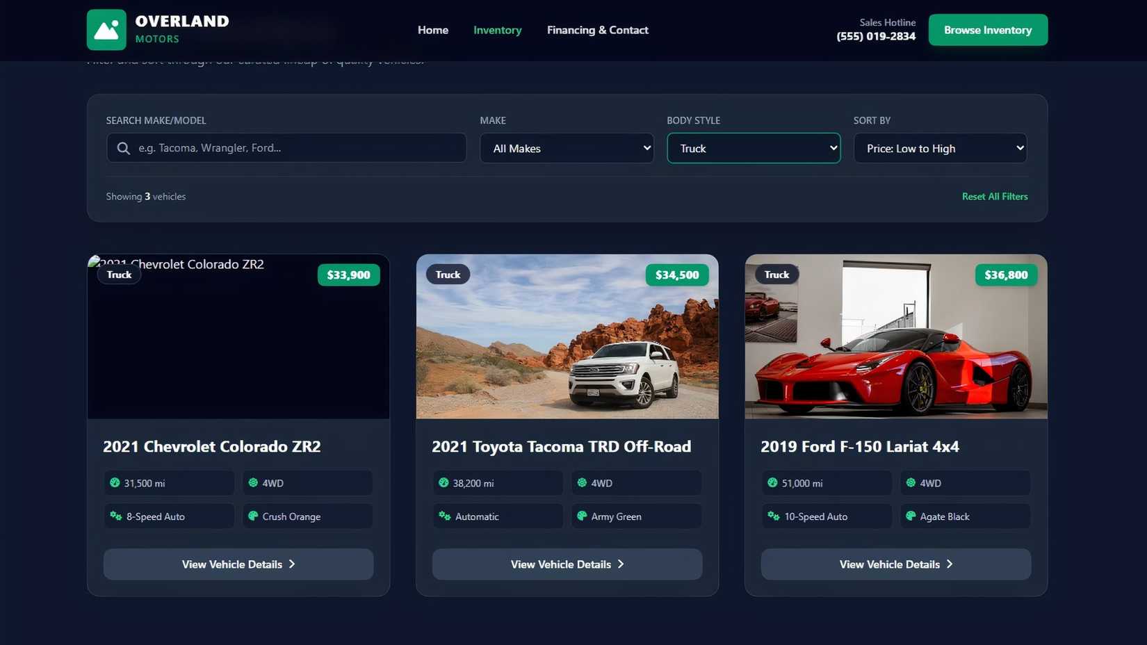 Screenshot showing major issues with the website built with Gemini.
