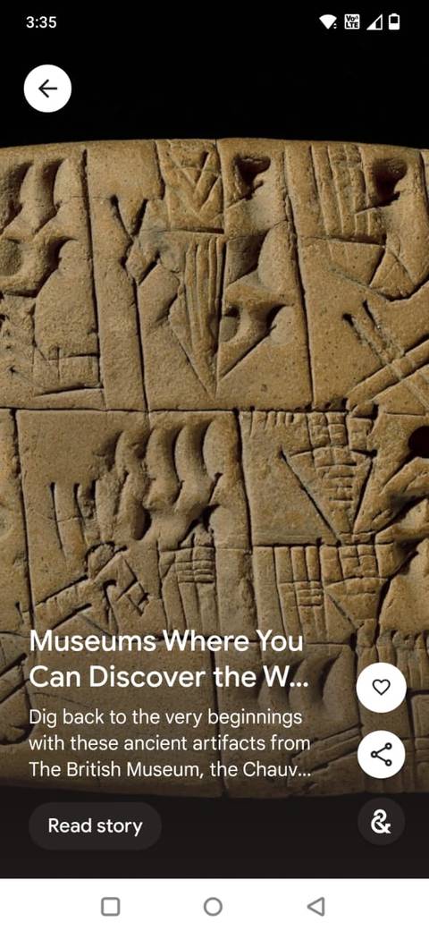 Screenshot showing a tile in the Inspire feed from the Google Arts and Culture app