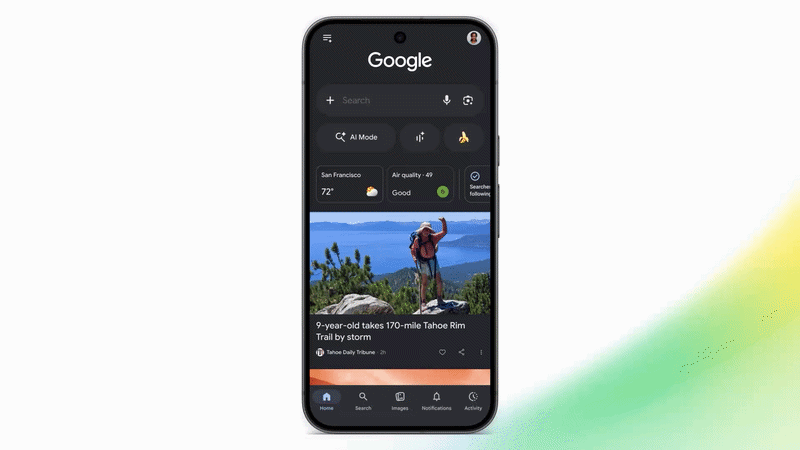 Google Discover asking What do you want to see?