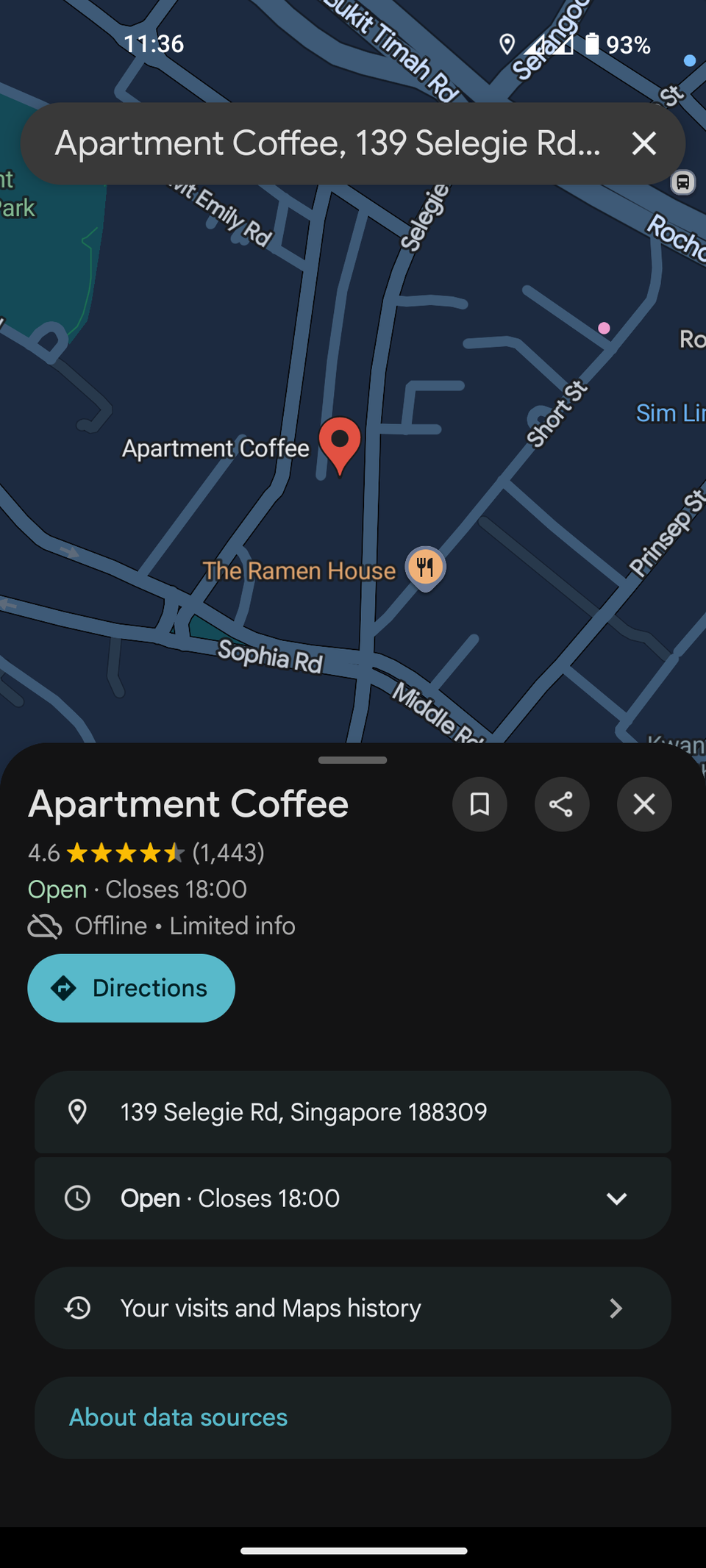 Google Maps offline preview
