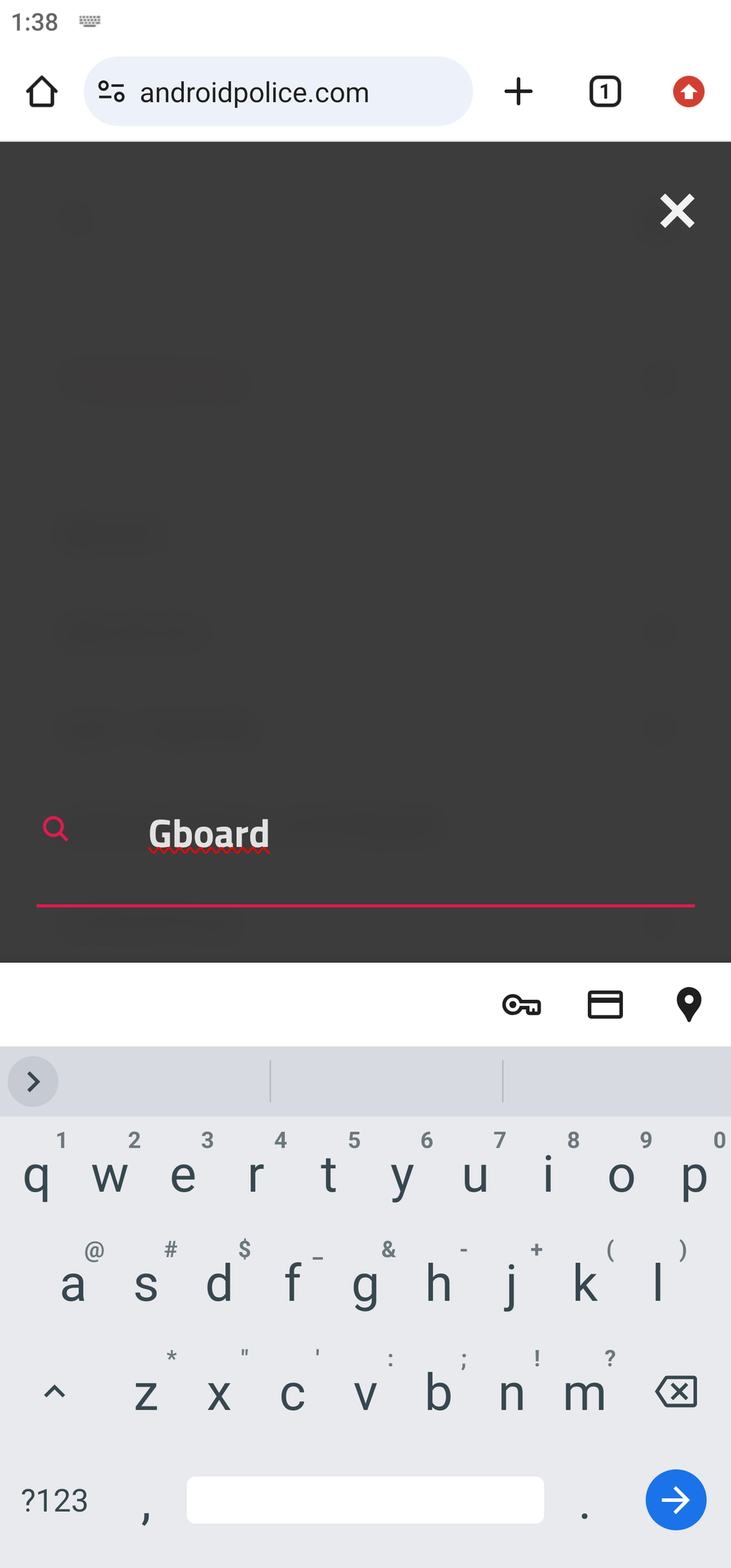 HeliBoard used to type text