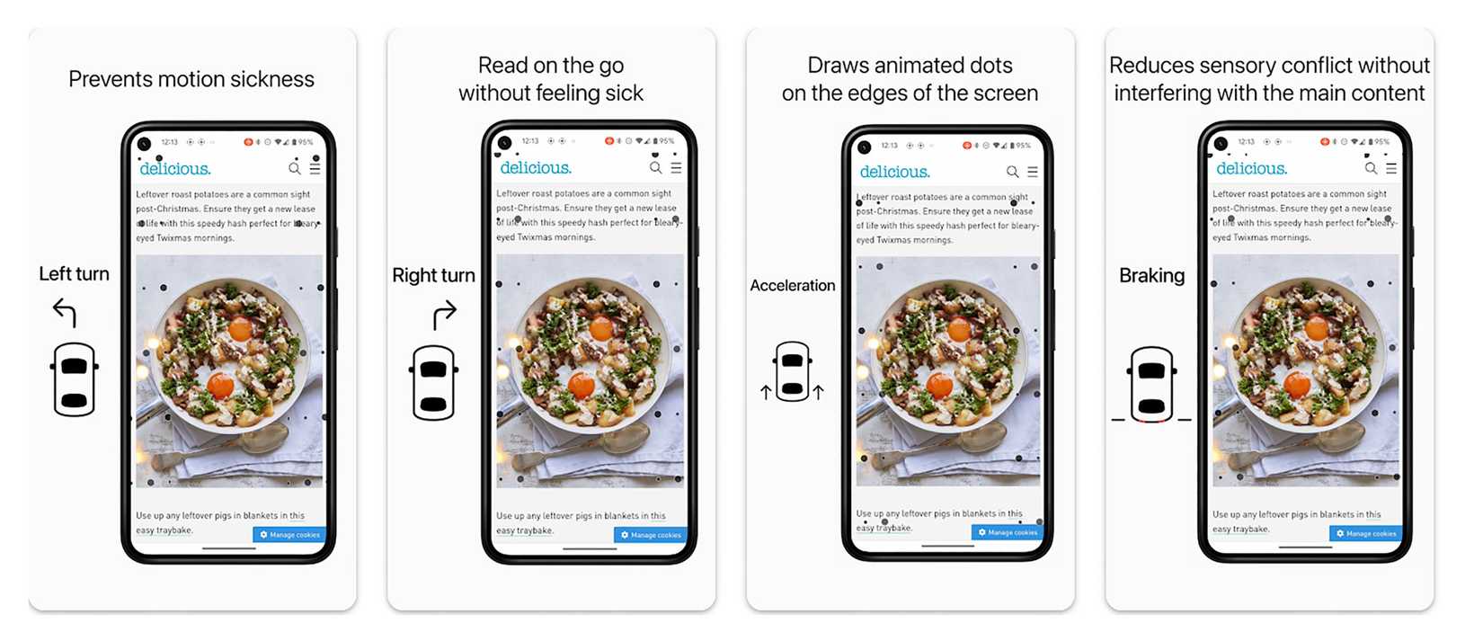 screens from Motion Cues app