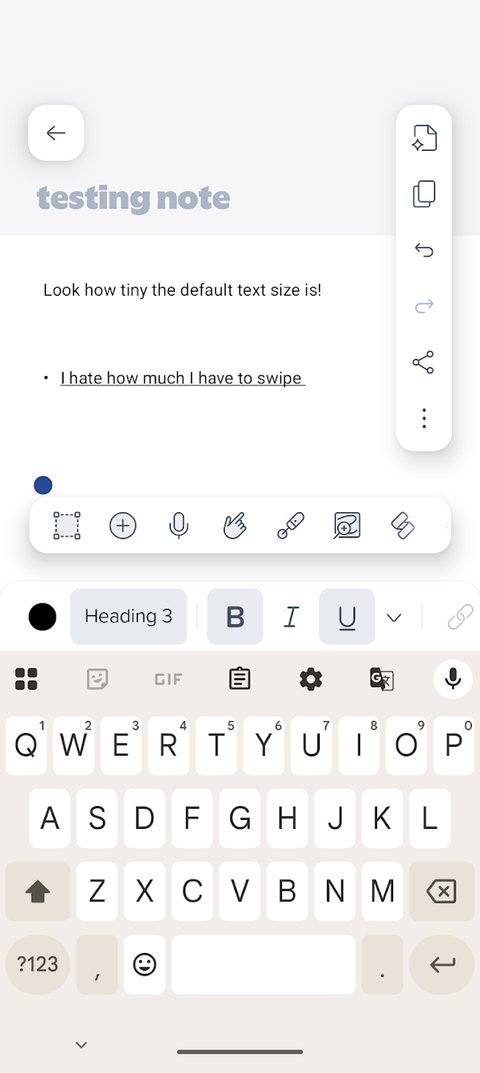 notability app note and keyboard