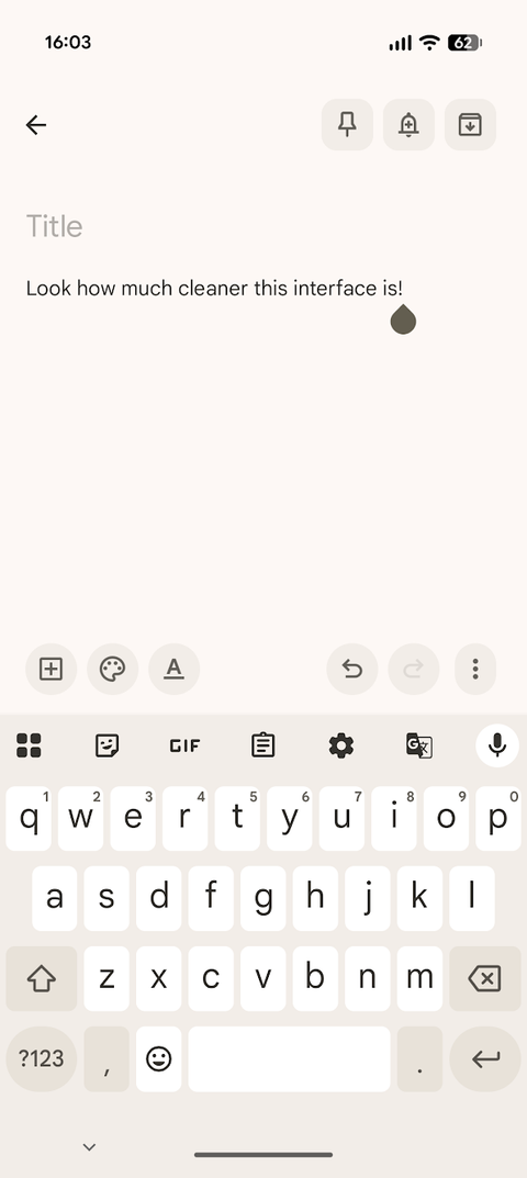 google keep note and keyboard