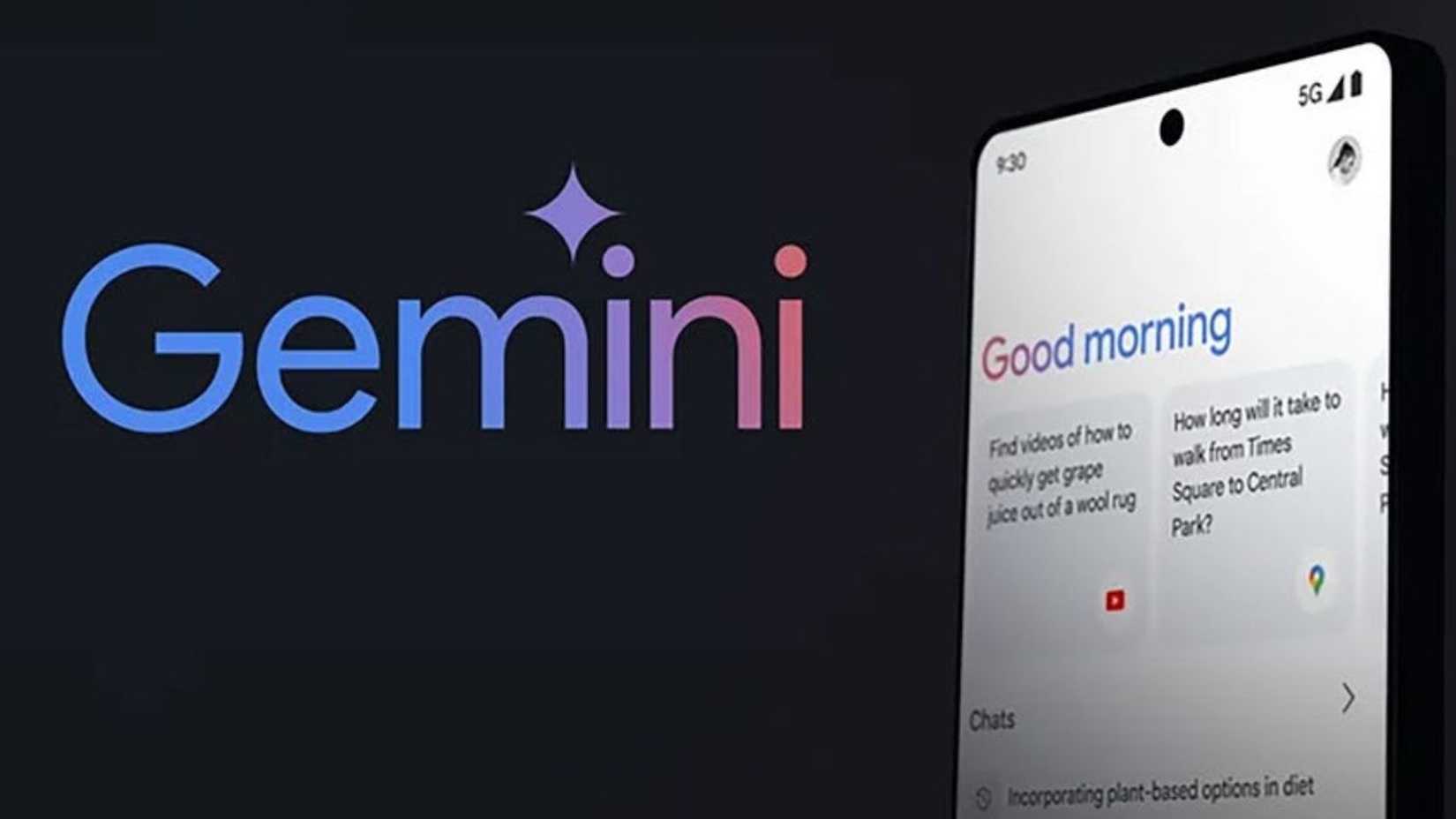 Schermata dimostrativa di Gemini Live