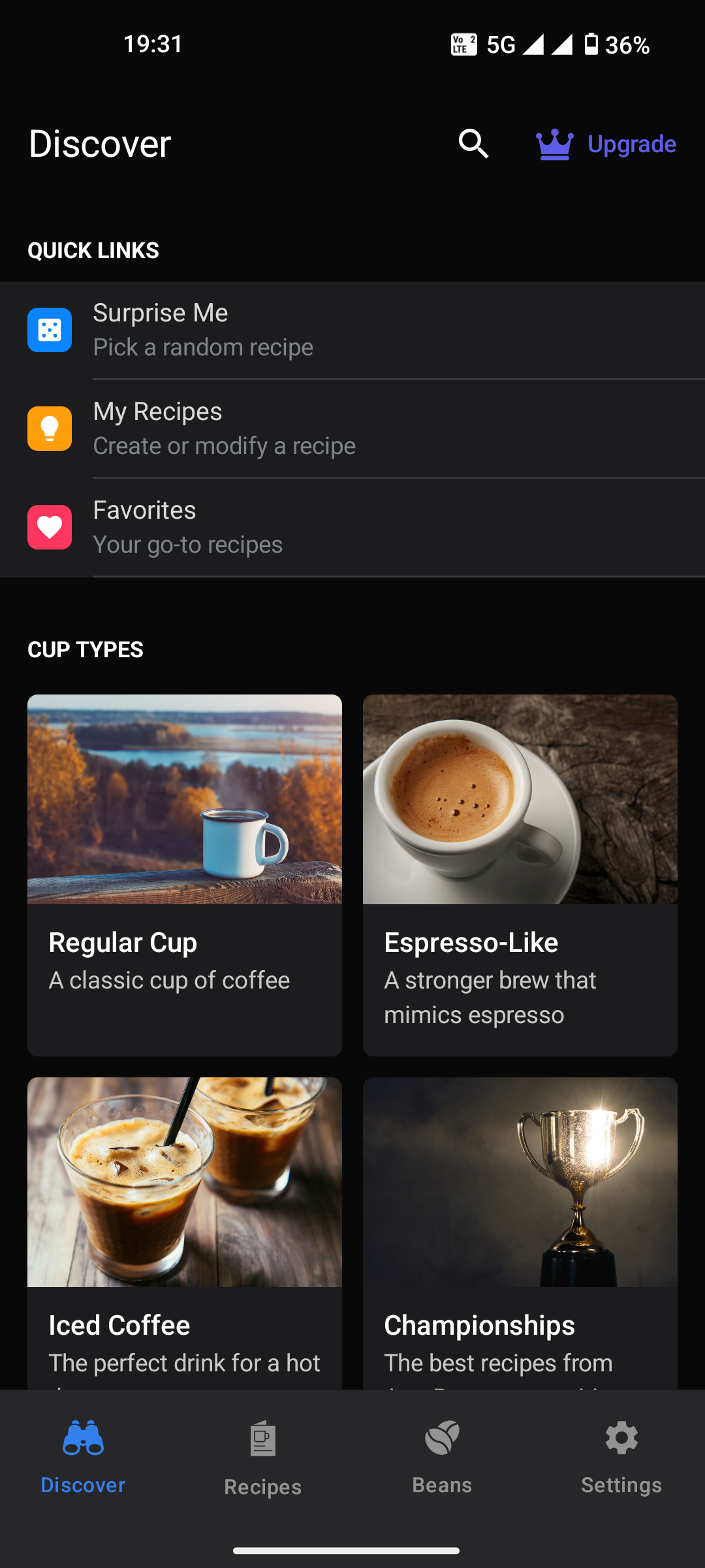 Aeromatic Android app interface (2)