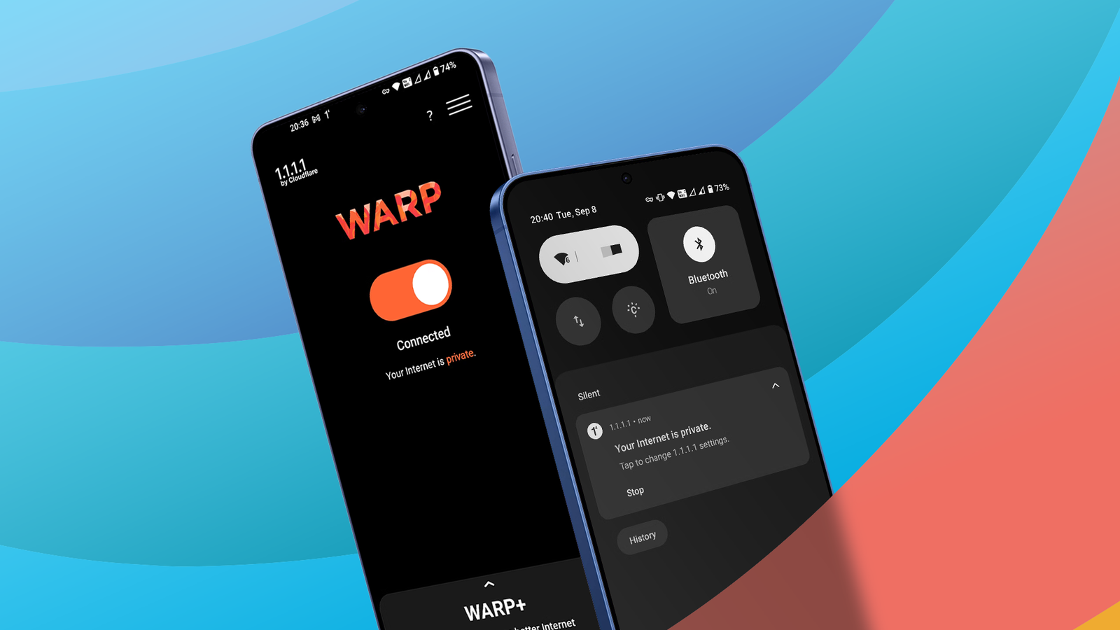 Как приложение Cloudflare WARP помогает решать проблемы с доступом к сайтам на Android Cloudflare WARP в панели быстрых настроек Android