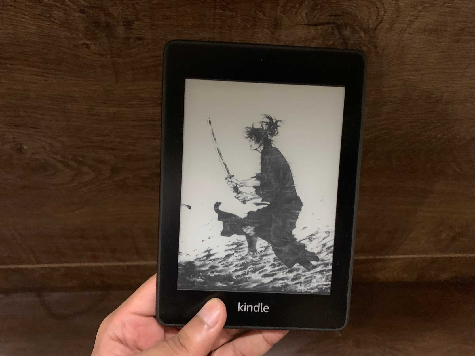 Custom wallpapers on a Kindle.