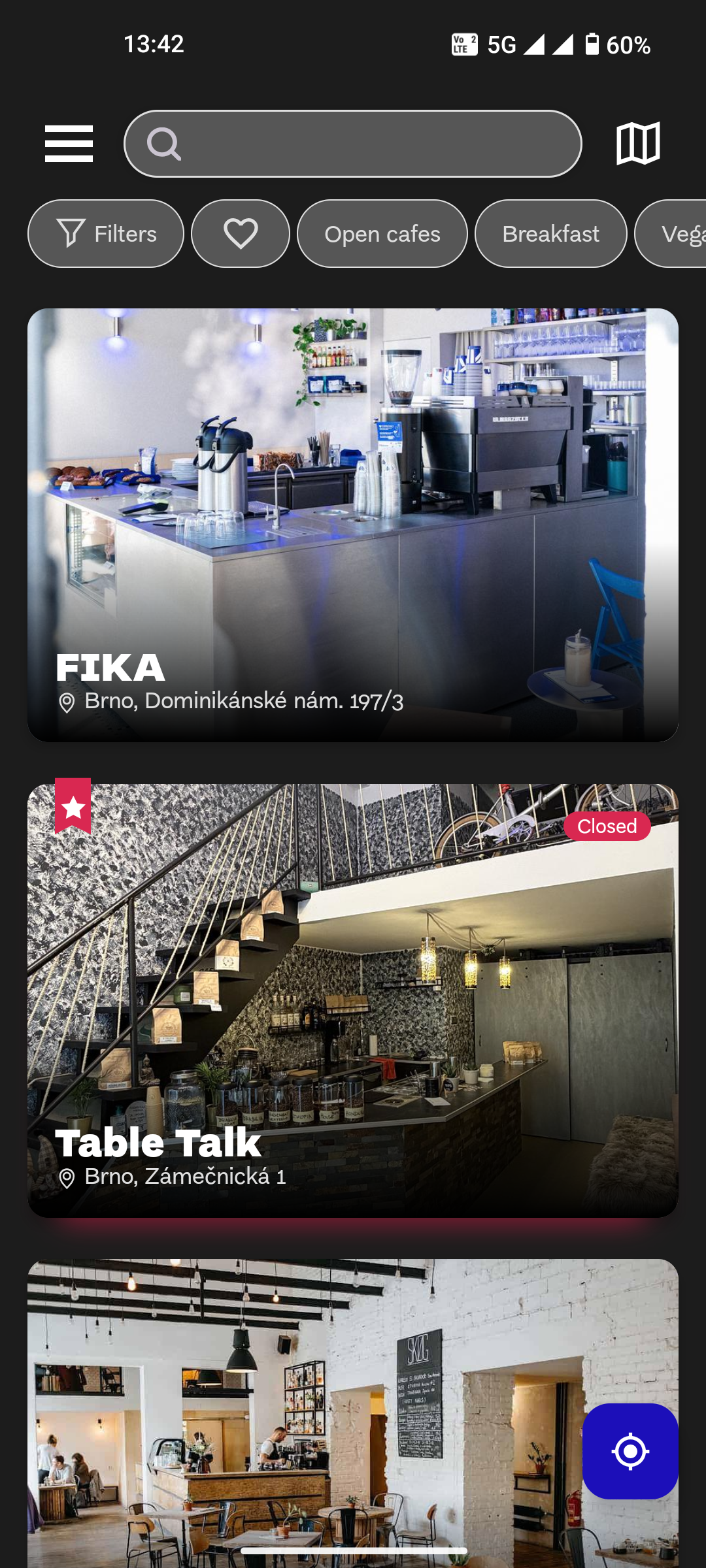 European Coffee Trip Android app interface (1)