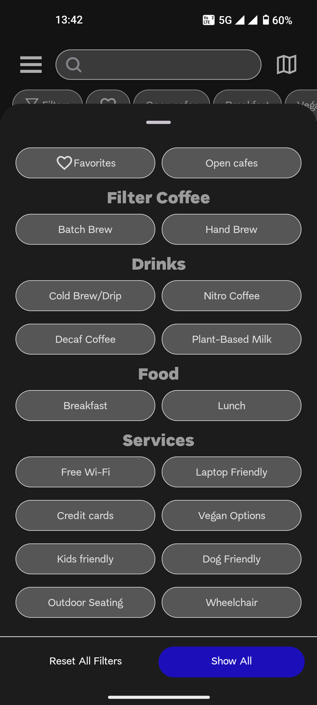 European Coffee Trip Android app interface (2)