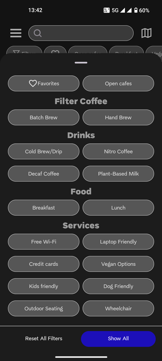 European Coffee Trip Android app interface (2)