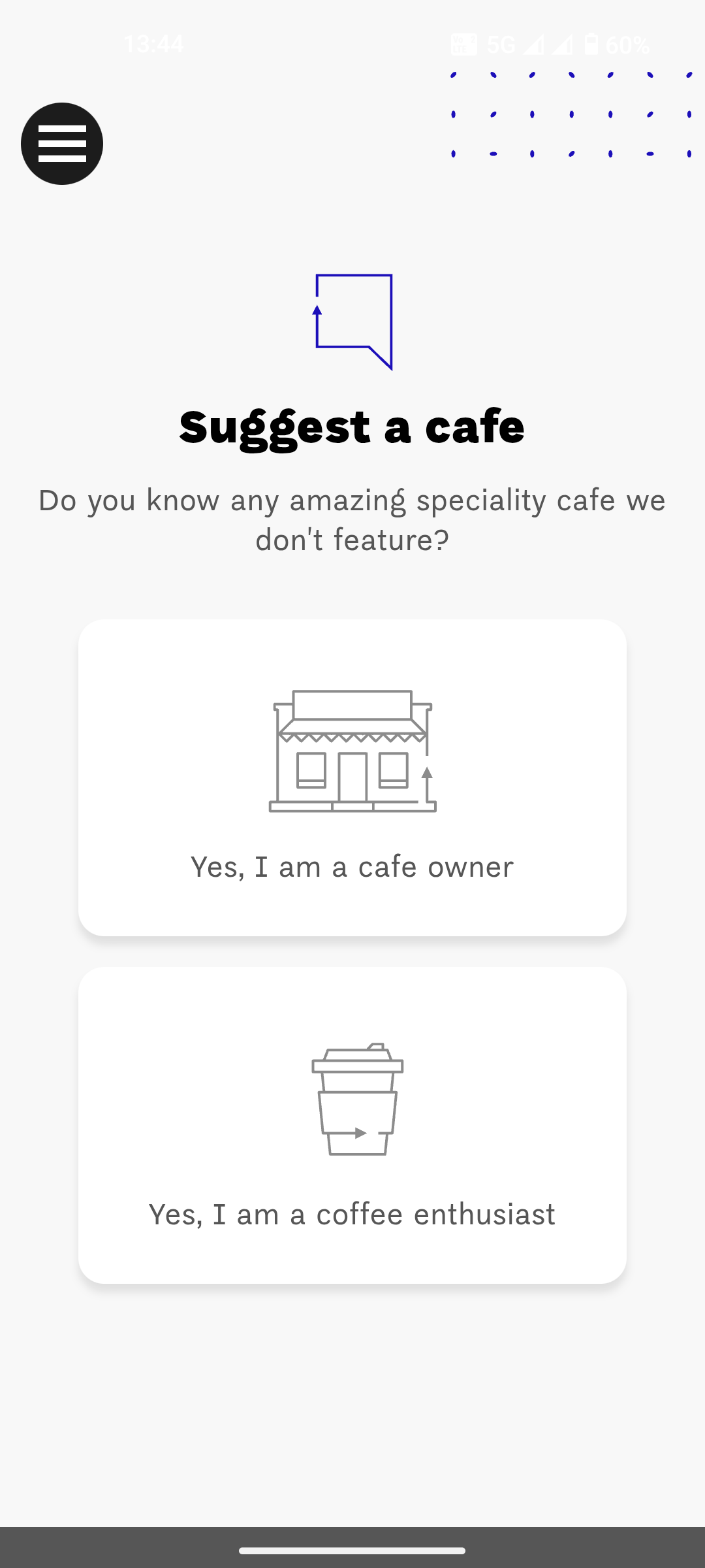 European Coffee Trip Android app interface (4)