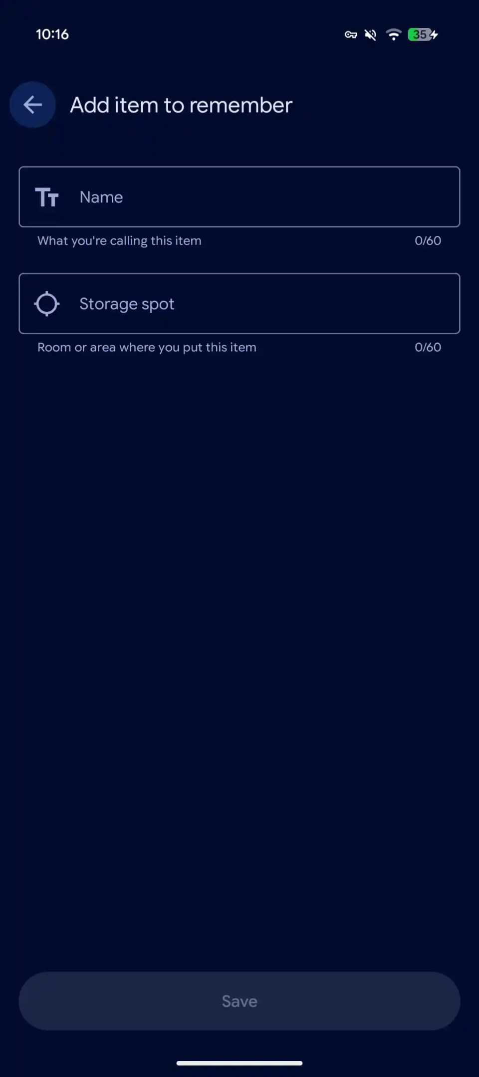 Find-Hub Remembered add item