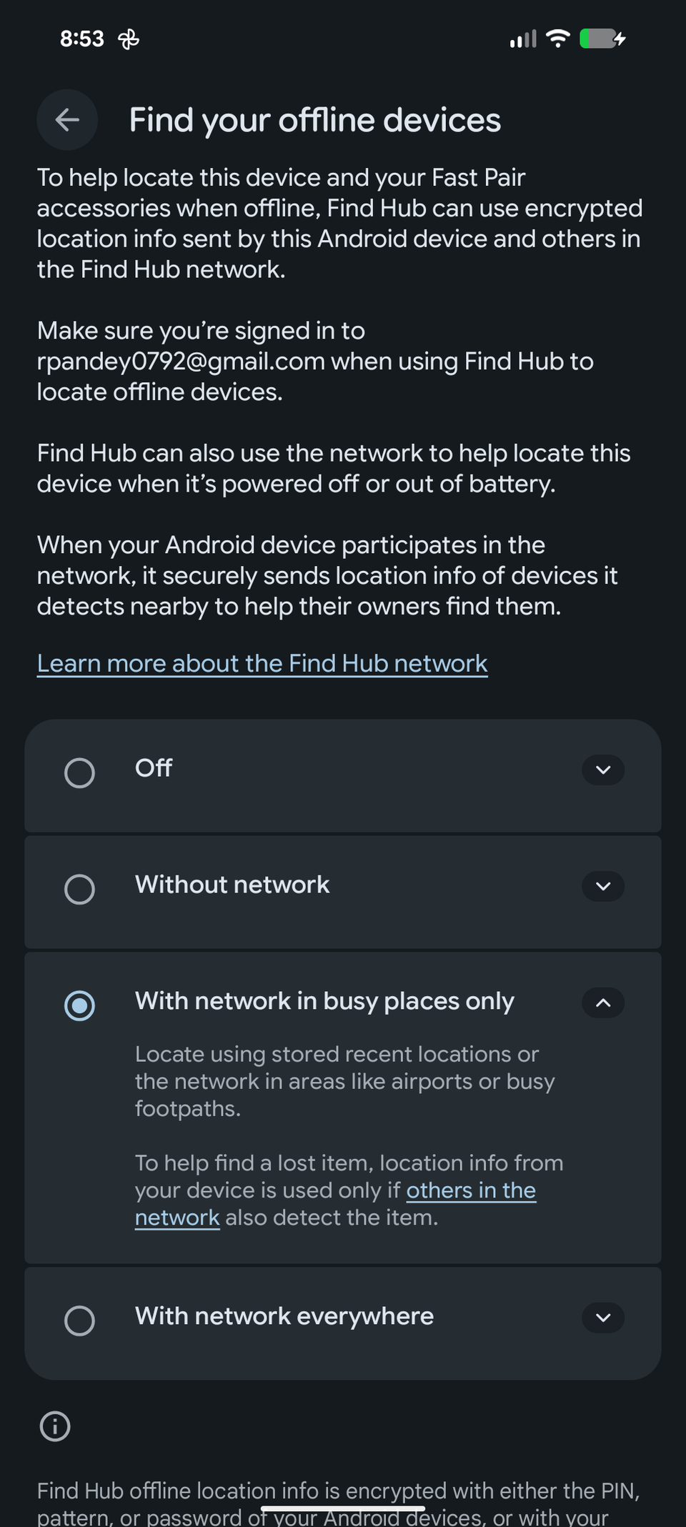 Trova le impostazioni di monitoraggio dell'Hub