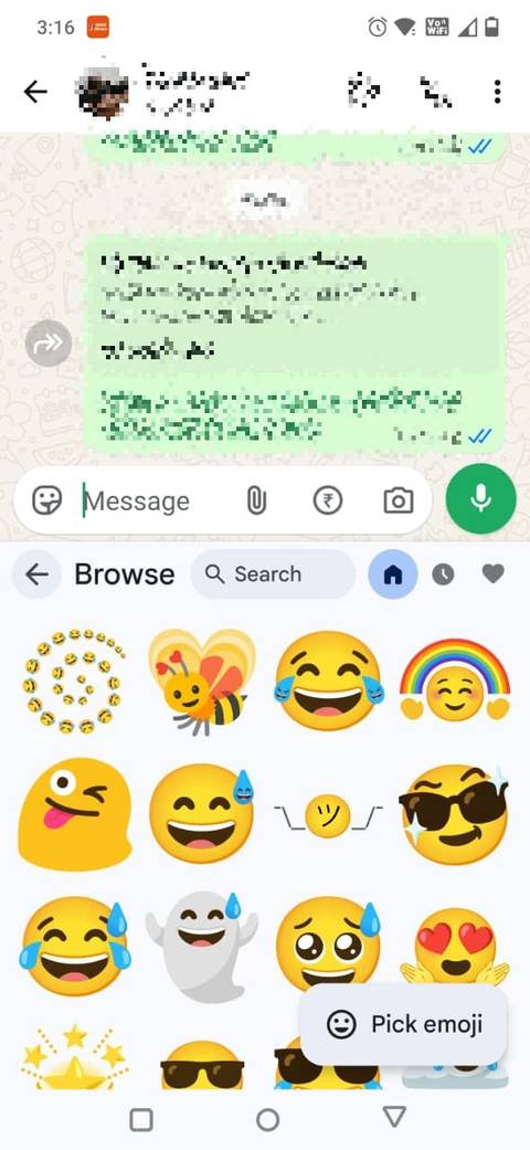 Screenshot showing emojis in Emoji kitchen in Gboard