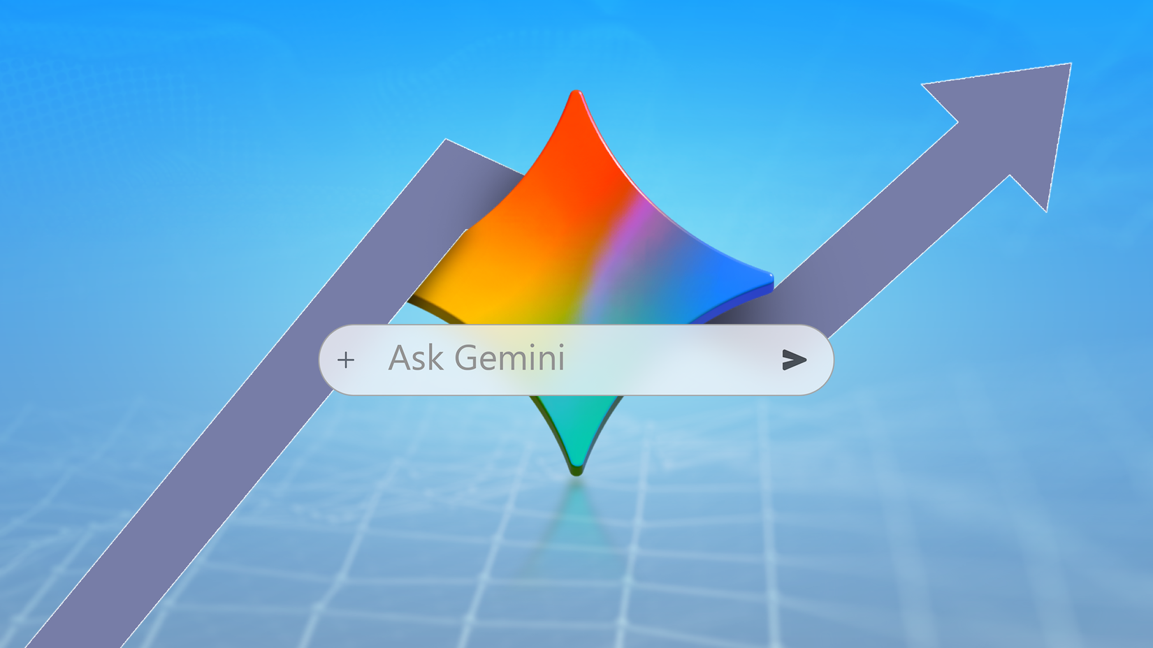 Gemini logo with an upward arrow