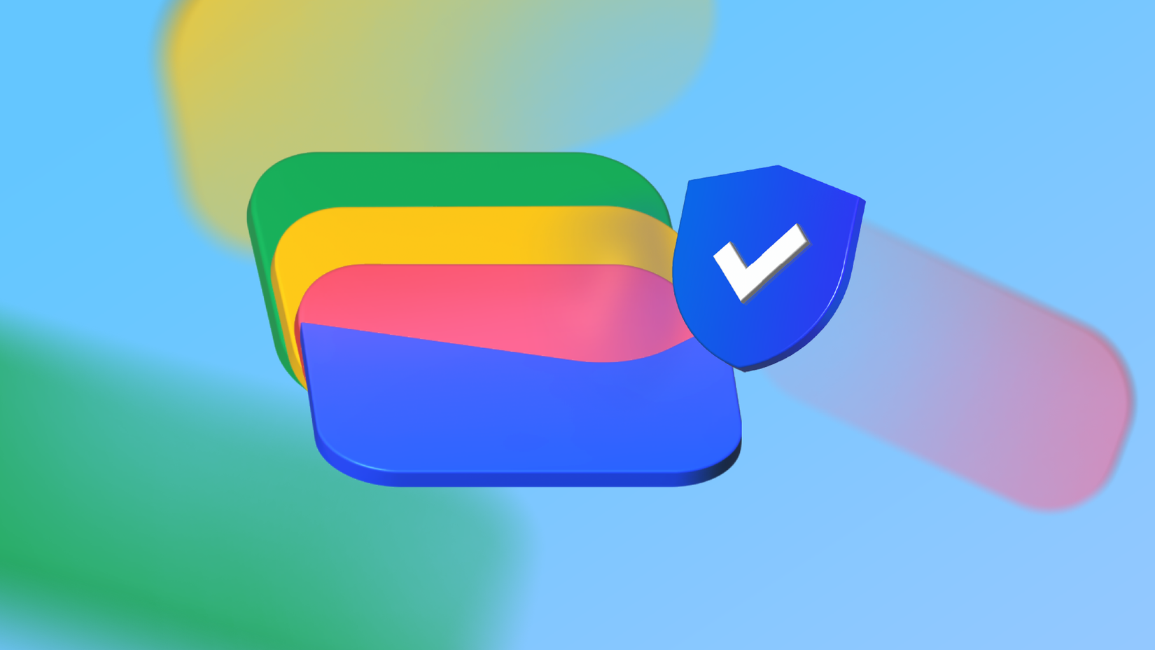 Google Wallet logo with a security shield and checkmark