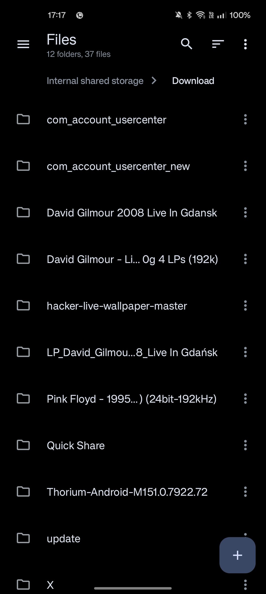 Material Files while browsing files and folders