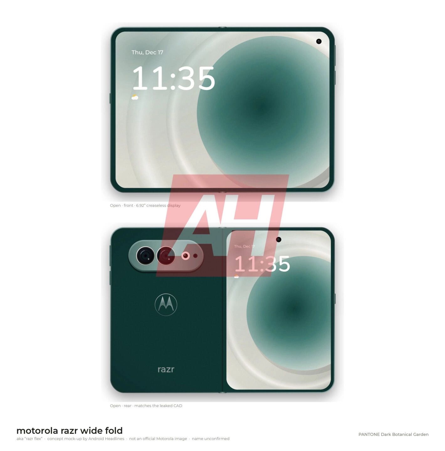 Motorola Razr Wide Fold Dark Botanical Garden