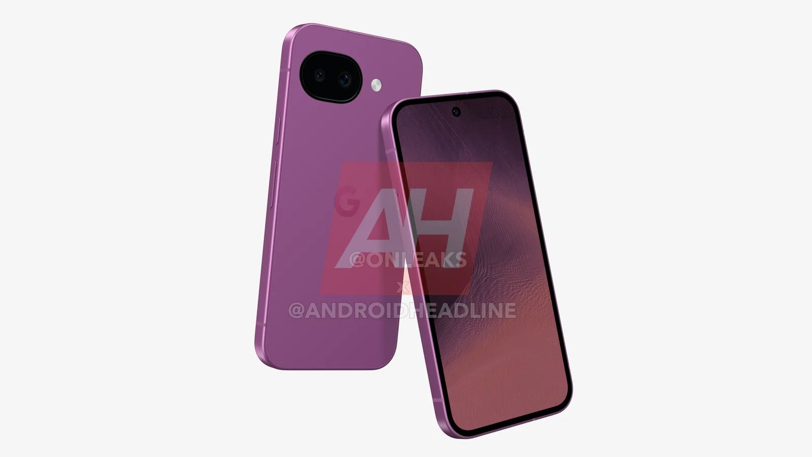 Leaked render of the Google Pixel 11a in purple color