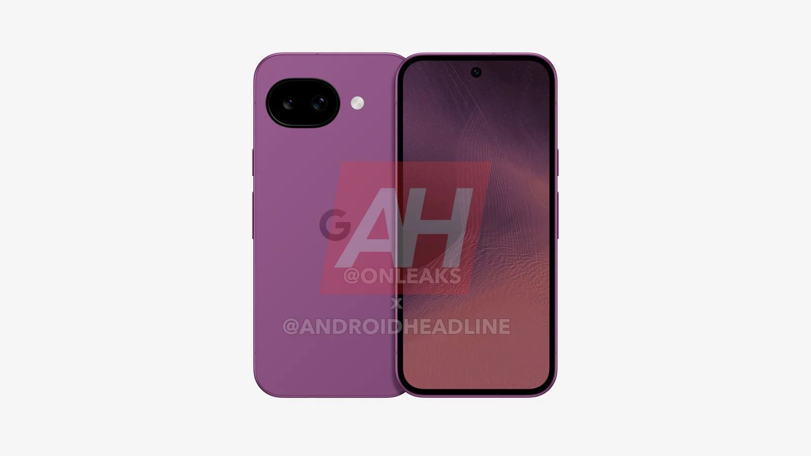 Leaked render of the Google Pixel 11a in purple color