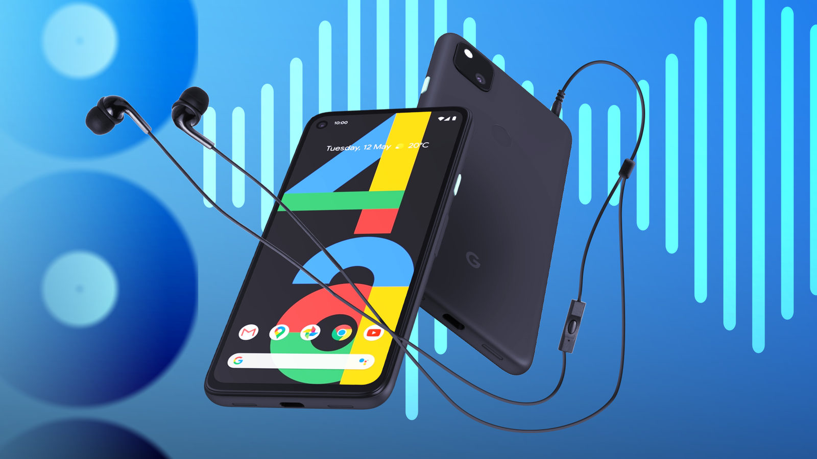 Pixel 4a with wired earphones.