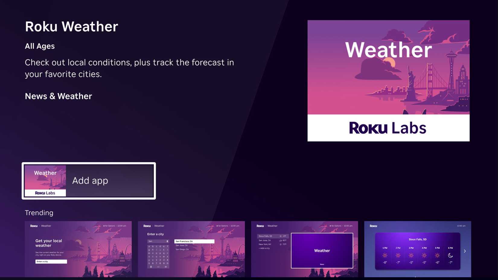 Roku Weather screen
