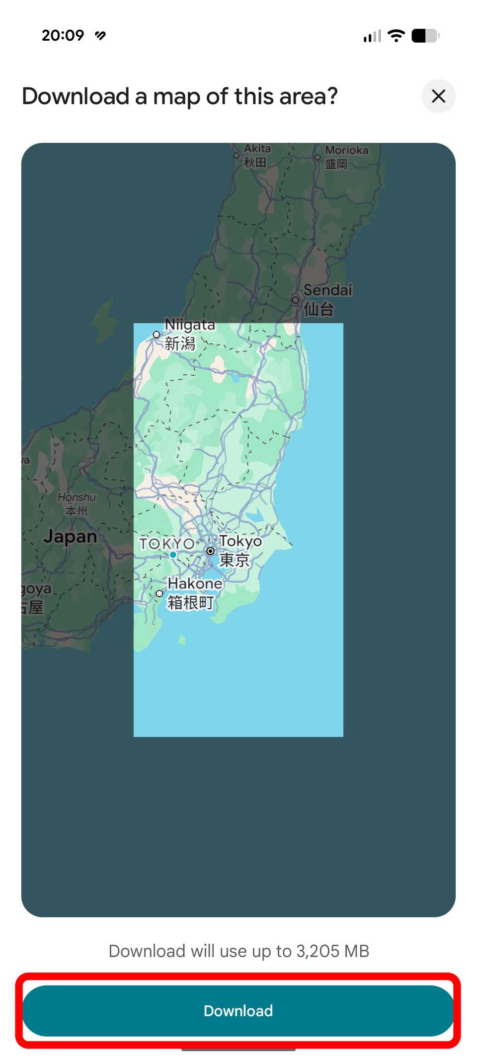 Download offline di Google Maps