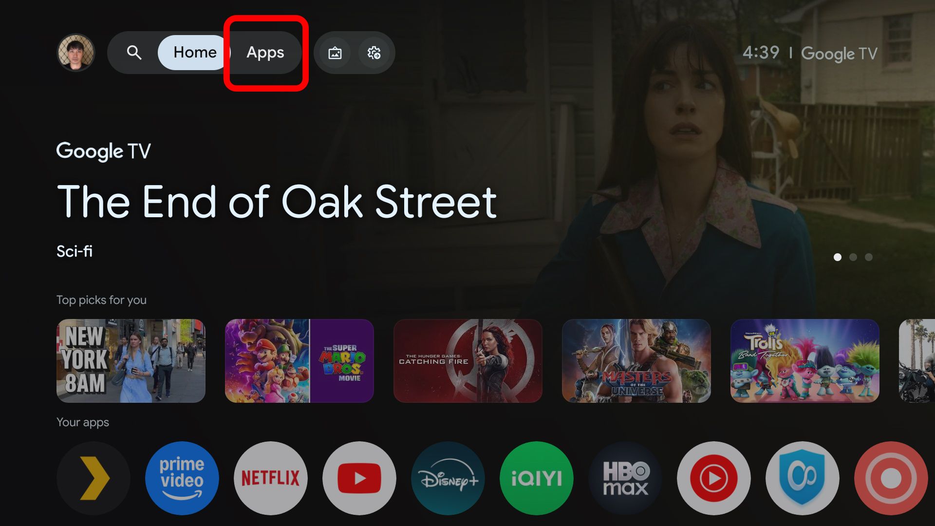 Google TV apps
