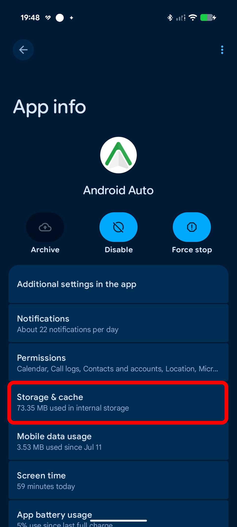 Impostazioni dell’app Android Auto