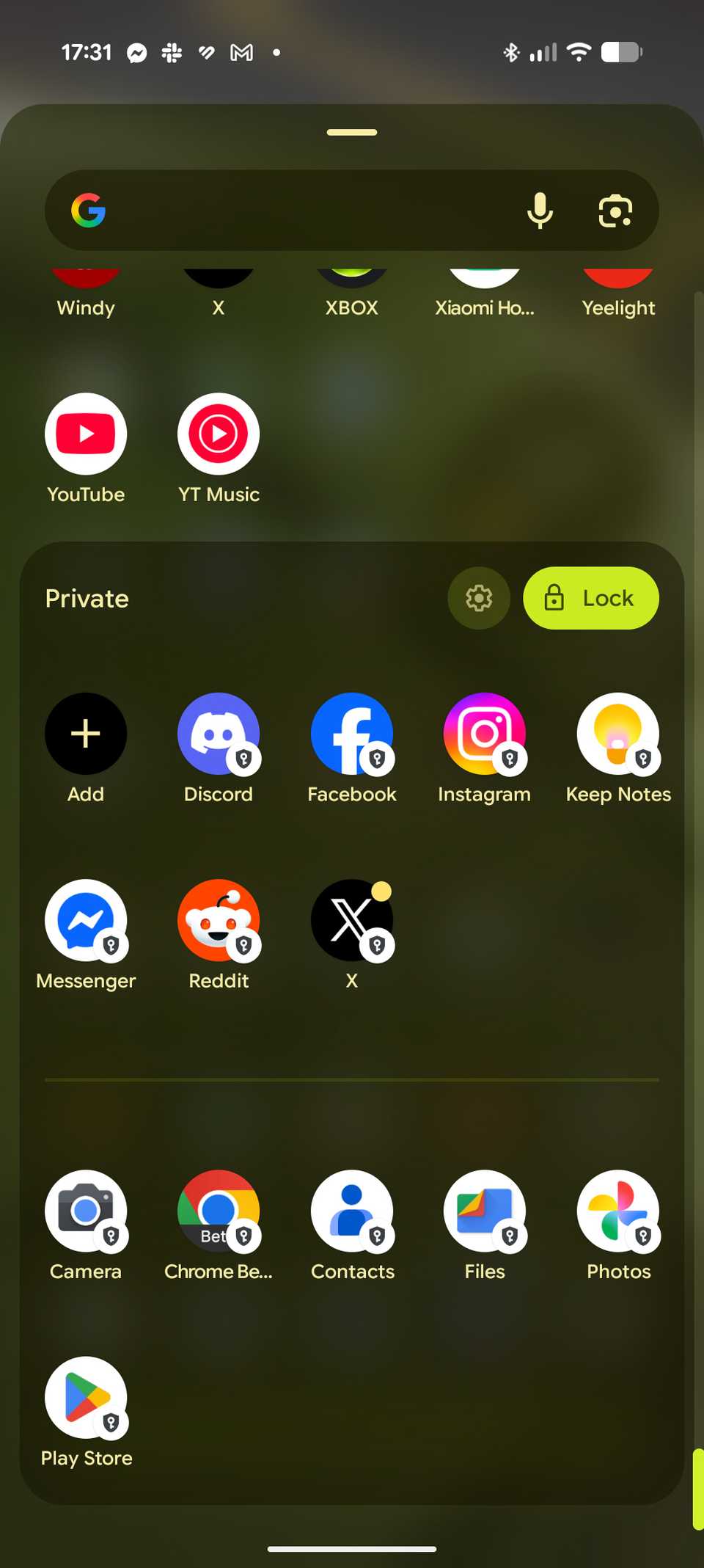Private Space apps